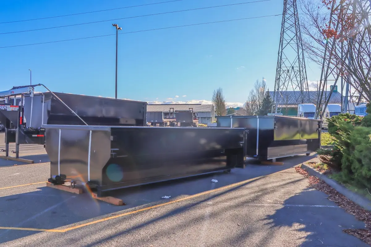 Roll-off dumpster ready for waste disposal at job site for Residential Dumpster Rental in Oceanside